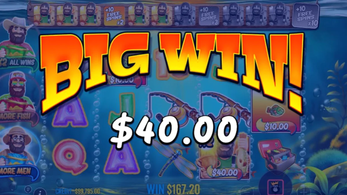 Tampilan visual slot Big Bass Trophy Catch dengan tema memancing yang ikonik